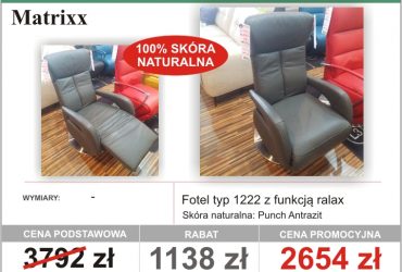 Niesamowite wyprzedaże w salonach Eko Meble - fotele i pufy - rabaty do 50%!