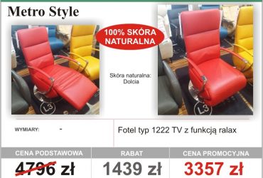 Niesamowite wyprzedaże w salonach Eko Meble - fotele i pufy - rabaty do 50%!