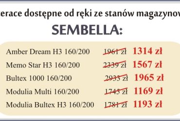  PROMOCJA -MATERACE DOSTĘPNE OD RĘKI