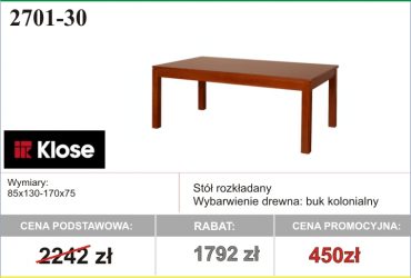 Stoły - rabaty do 50%!