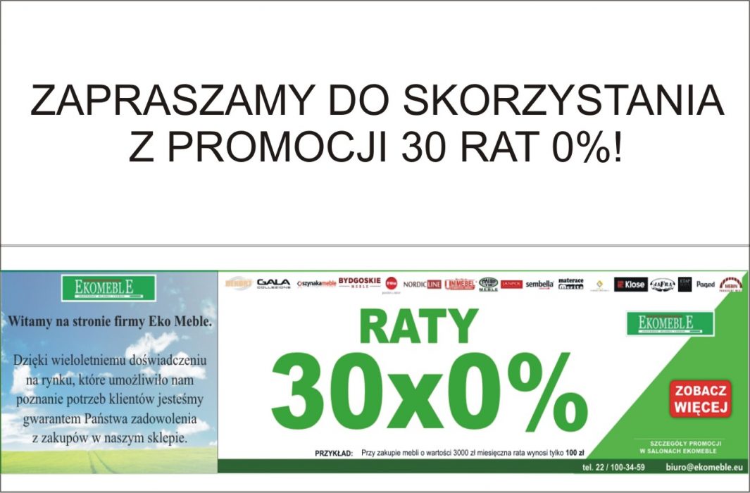 Raty 30x0%