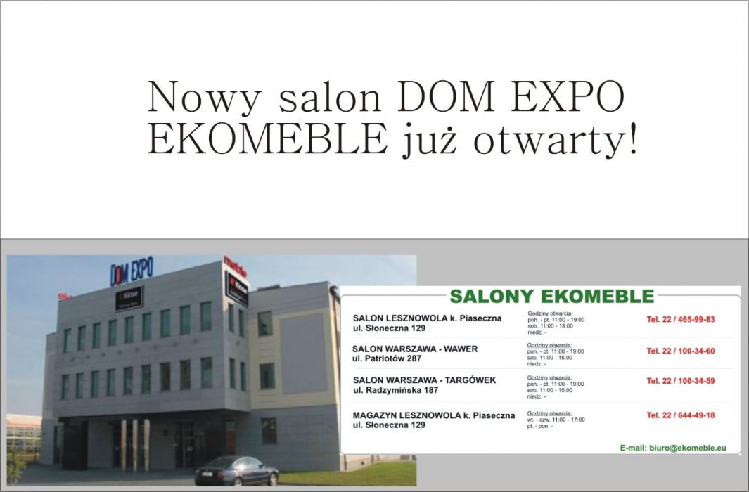 Nowy salon DOM EXPO - EKOMEBLE już otwarty!
