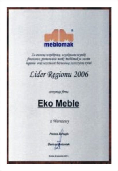 Lider Regionu Meble Meblomak